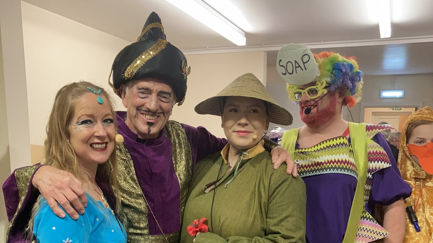 Aladdin — cast in costume