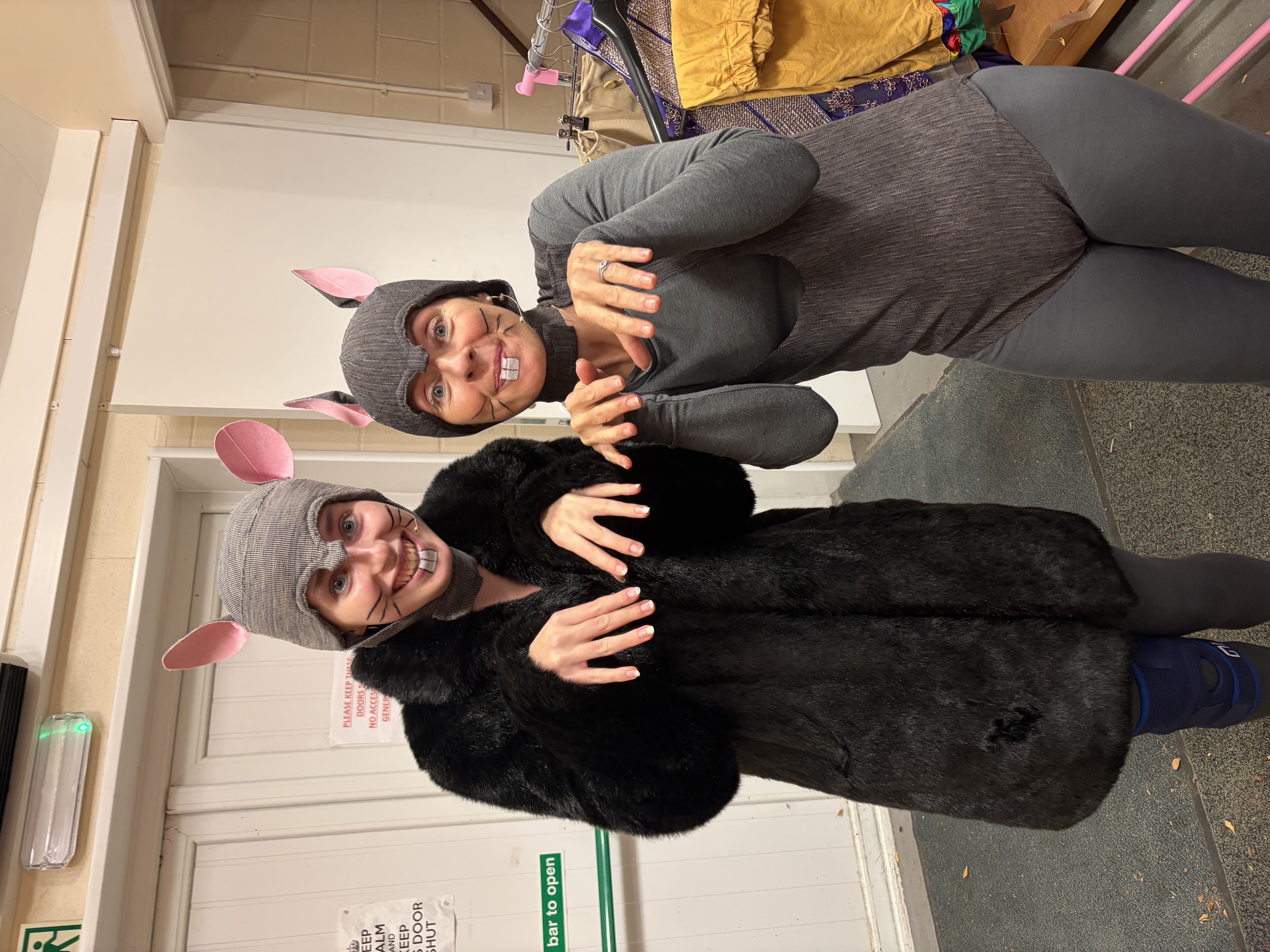Elle and Millie Lynam as the Ratlings in Dick Whittington